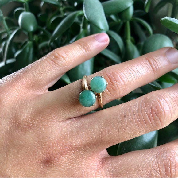 Clark & Coombs Jewelry - Clark & Coombs 10k Gold Filled Green Stone Ring